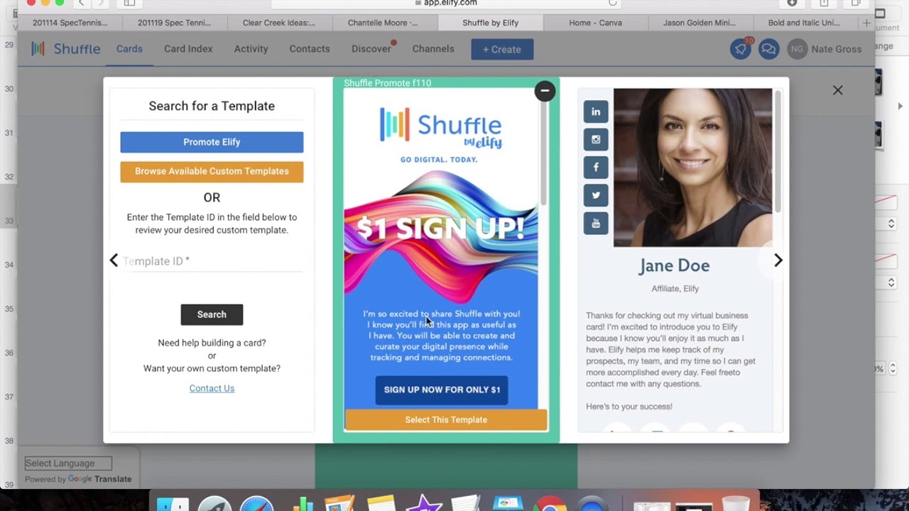 Create Your Elify Shuffle Affiliate Cards