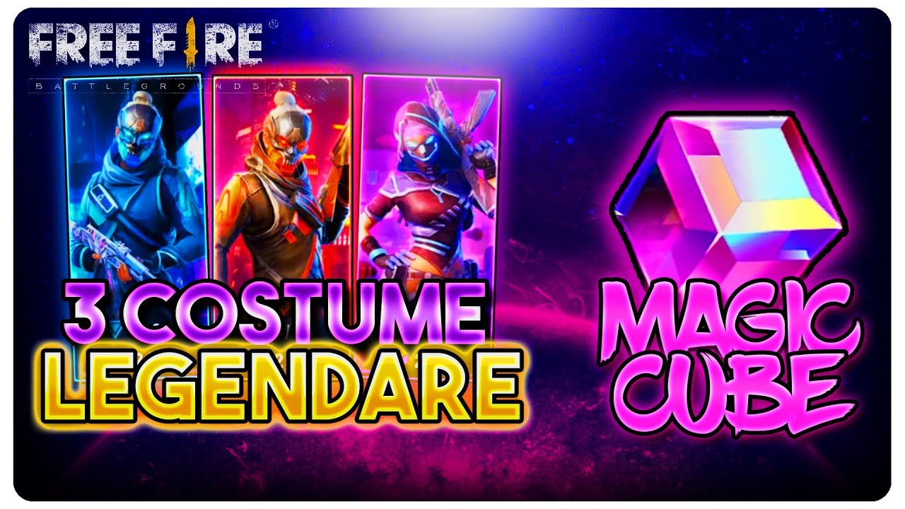 3 COSTUME LEGENDARE + MAGIC CUBE | Free Fire
