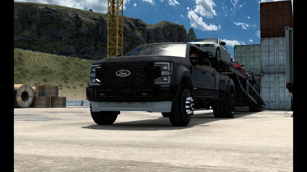 Ford F450 By: Mason's Mod Shop_Jon Ruda Car Hauler_American Truck Simulator (Mods)