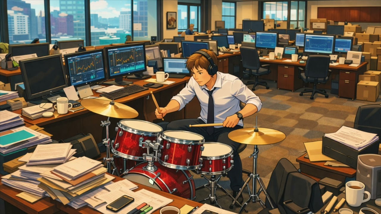 Heay Metal Office | No Vocals Just Focus