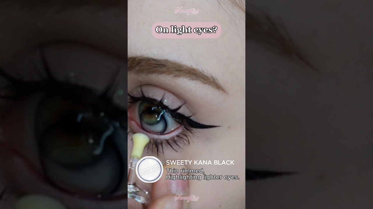 Black Contacts on Light Eyes? #sweetycon #uniqso #lighteyes #cosplay #makeup #shorts #contactlens
