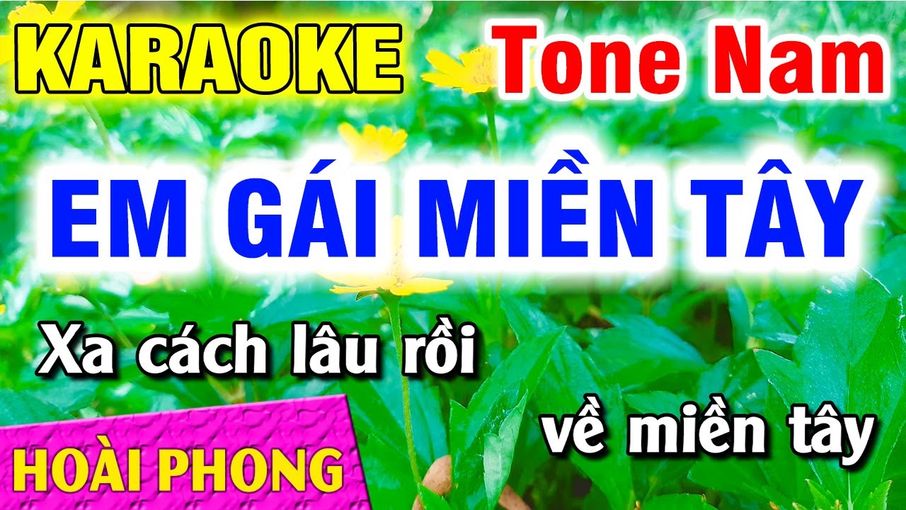 Karaoke Em Gái Miền Tây Tone Nam Nhạc Sống Dể Hát | Hoài Phong Organ