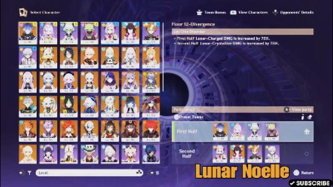 Lunar Noelle dps | Spiral Abyss floor 11 & 12 | full clear | Genshin Impact 6.3 / 6.4  | February