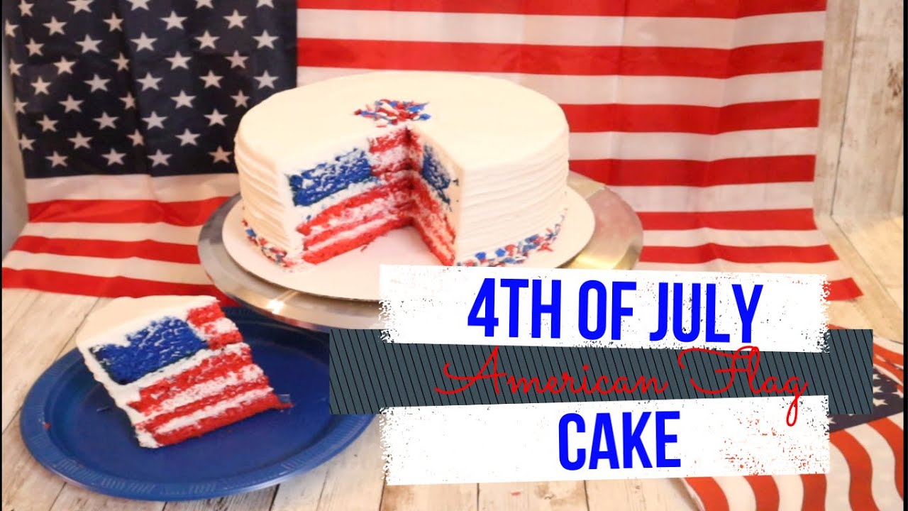 4th of July American Flag Cake - EASY Tutorial - DIY - How to