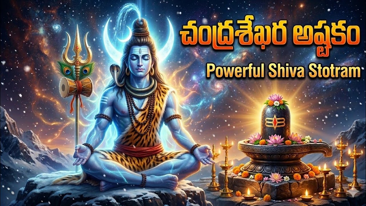  చంద్రశేఖర అష్టకం | Powerful Shiva Stotram Telugu | Chandrasekhara Ashtakam