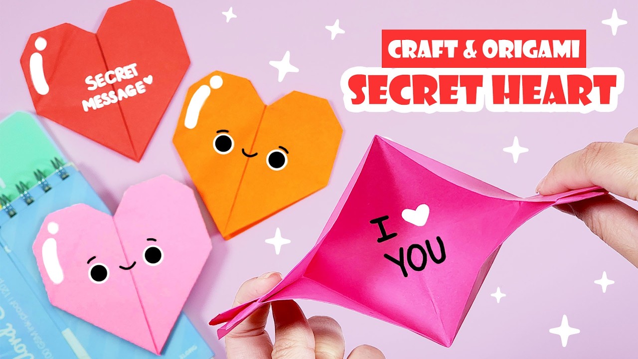 Paper Secret Heart Origami Tutorial 💌 Valentine Gift Idea DIY | Craft & Oriagmi
