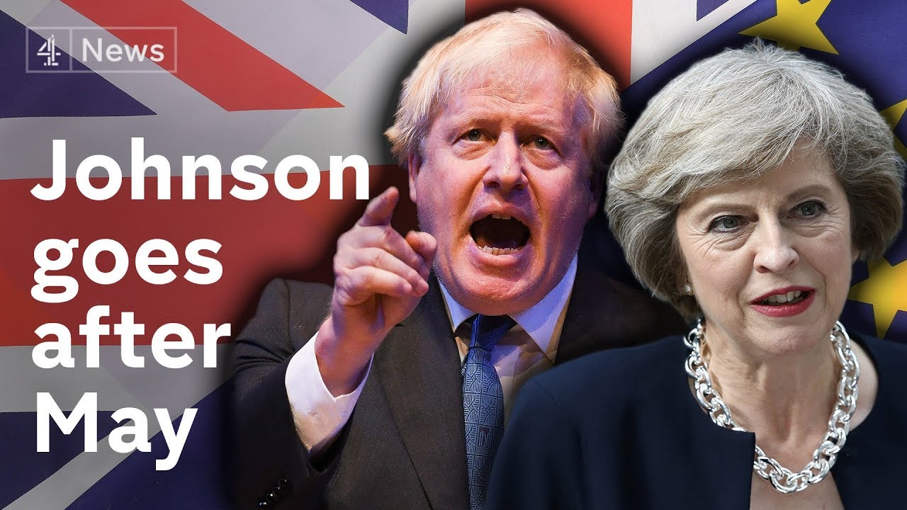 Open Brexit warfare as Boris Johnson takes on May at Conference
