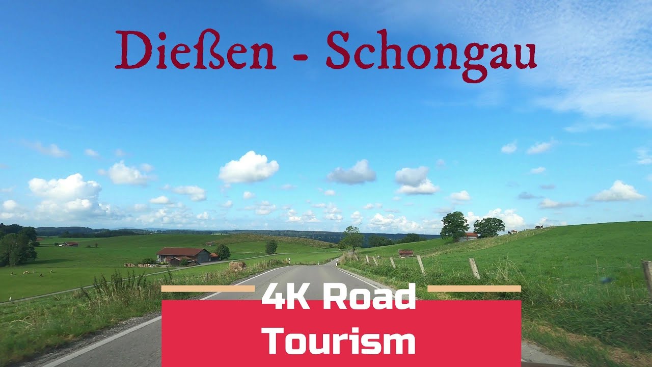 Driving Germany: St2055 & B17 Dießen am Ammersee - Schongau - 4K drive from Ammersee to Lech Valley