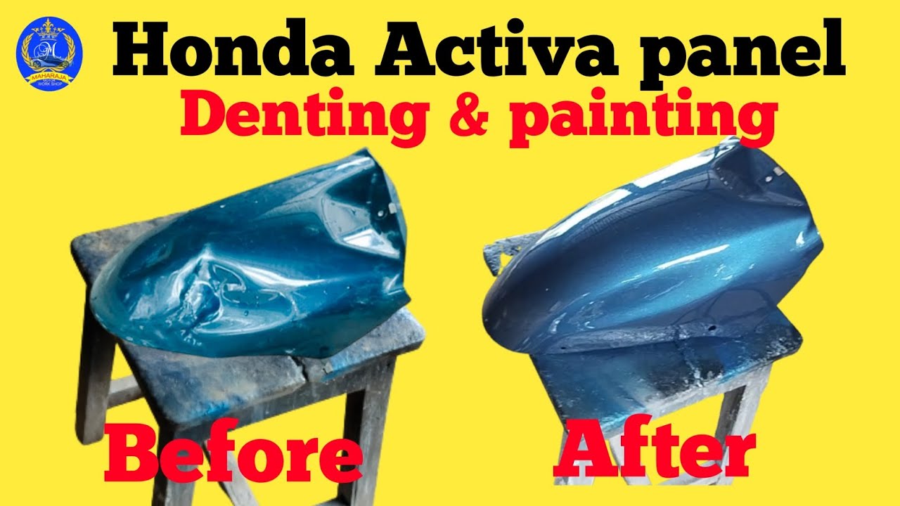 Honda Activa panel Denting & painting. Honda Activa 6g fender repair.