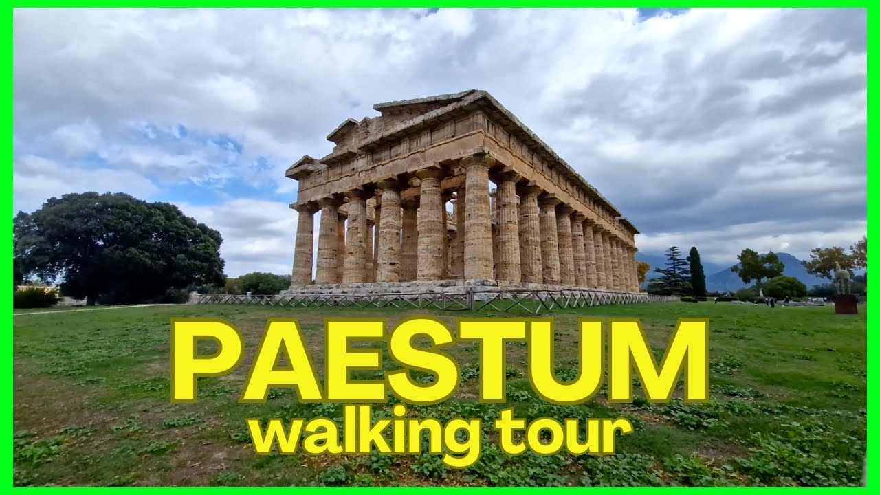 ✨️ Paestum ,  Italy  2024 ✨️ 🇮🇹  [ 4K  ]    Walking Tour    #italy   #walkingtours