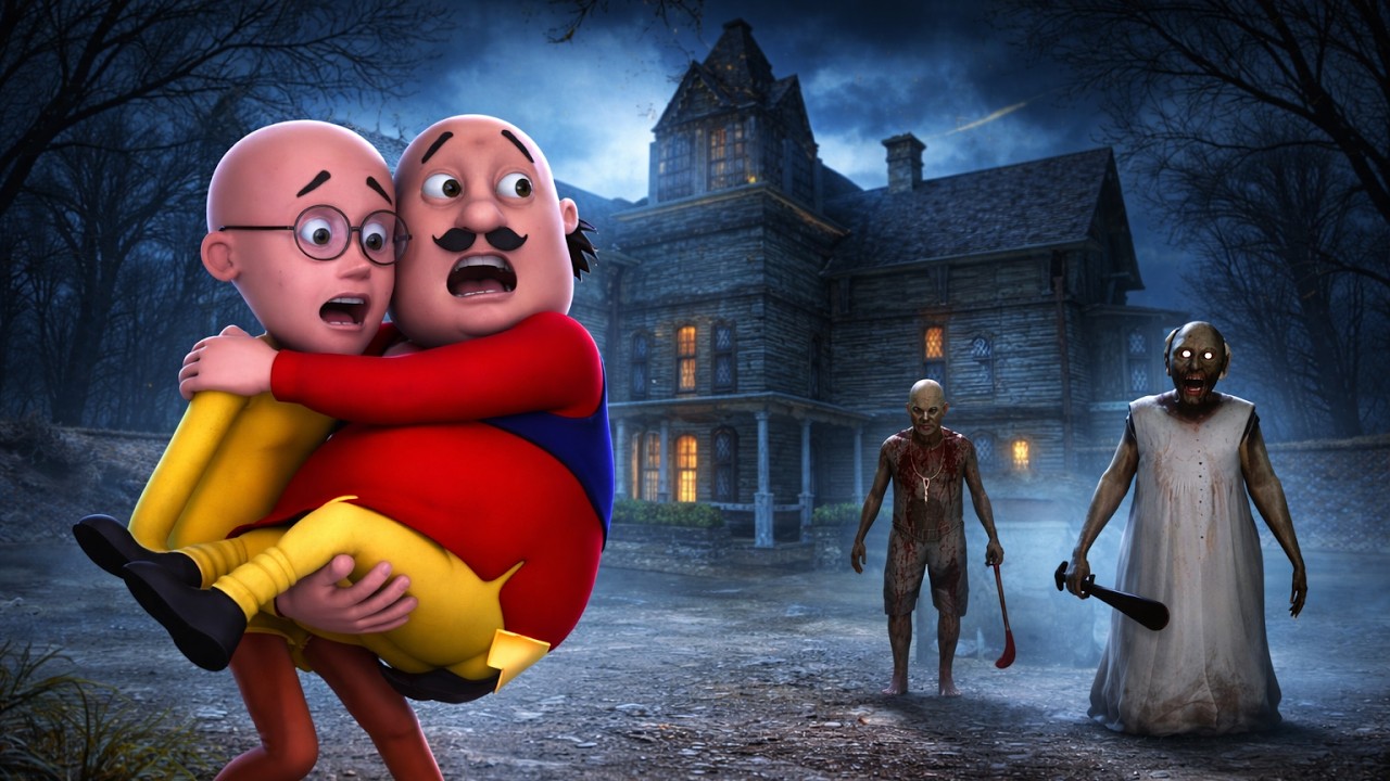 Motu Patlu Ka Sabse Darawna Safar 😱 | motu patlu horror अंधेरा गाँव |  Granny | मोटू पतलू