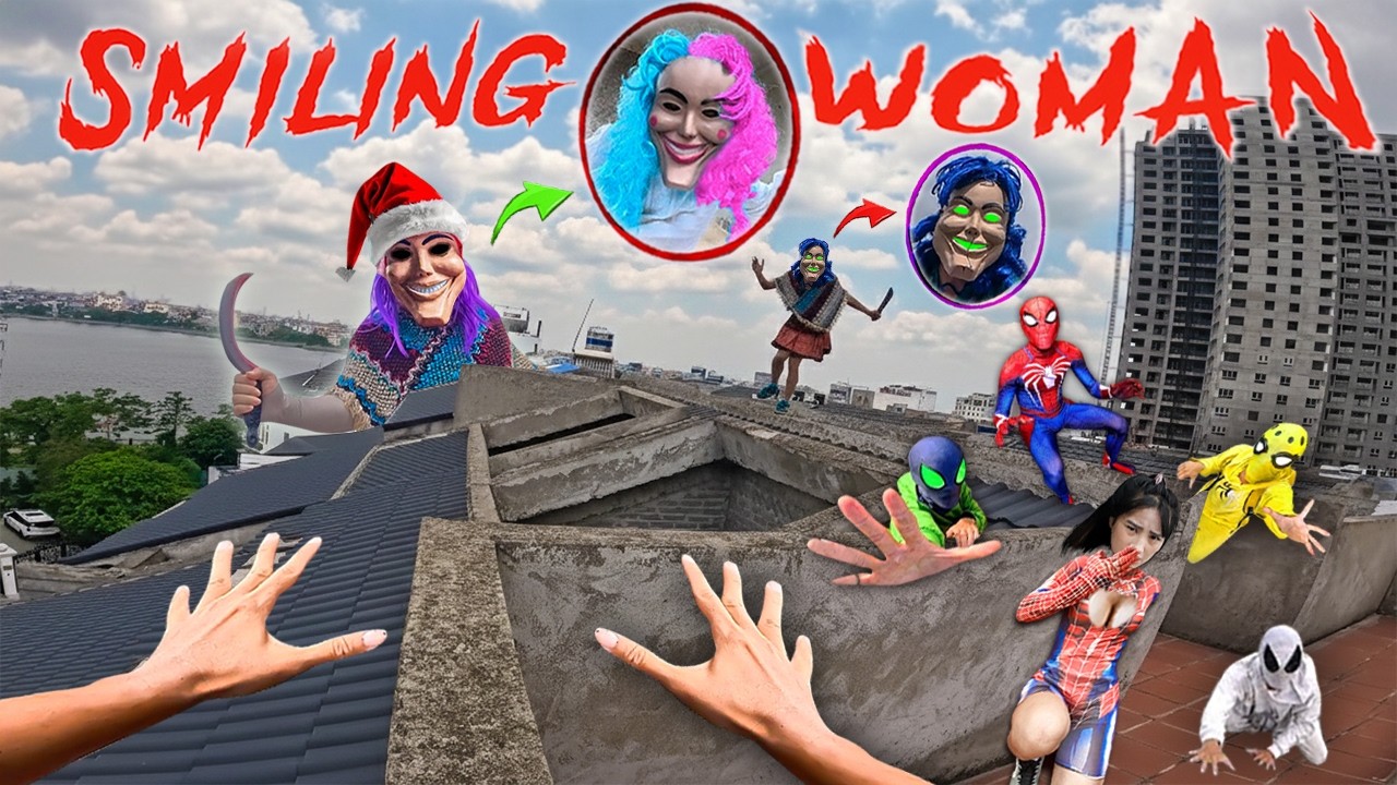 7 SPIDERMAN Vs SMILING WOMAN REAL LIFE ESCAPE 312.0 (Horror Parkour Pov Short) | Epic POV