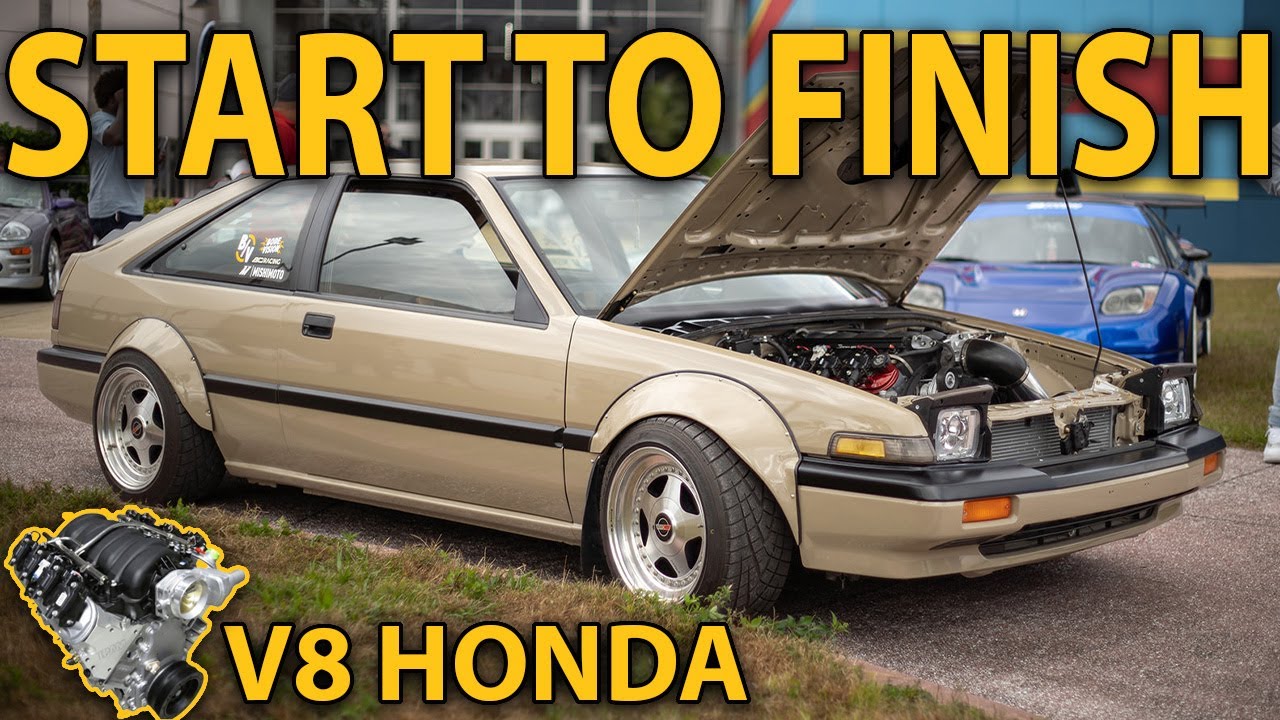 START TO FINISH V8 SWAPPED RWD HONDA!