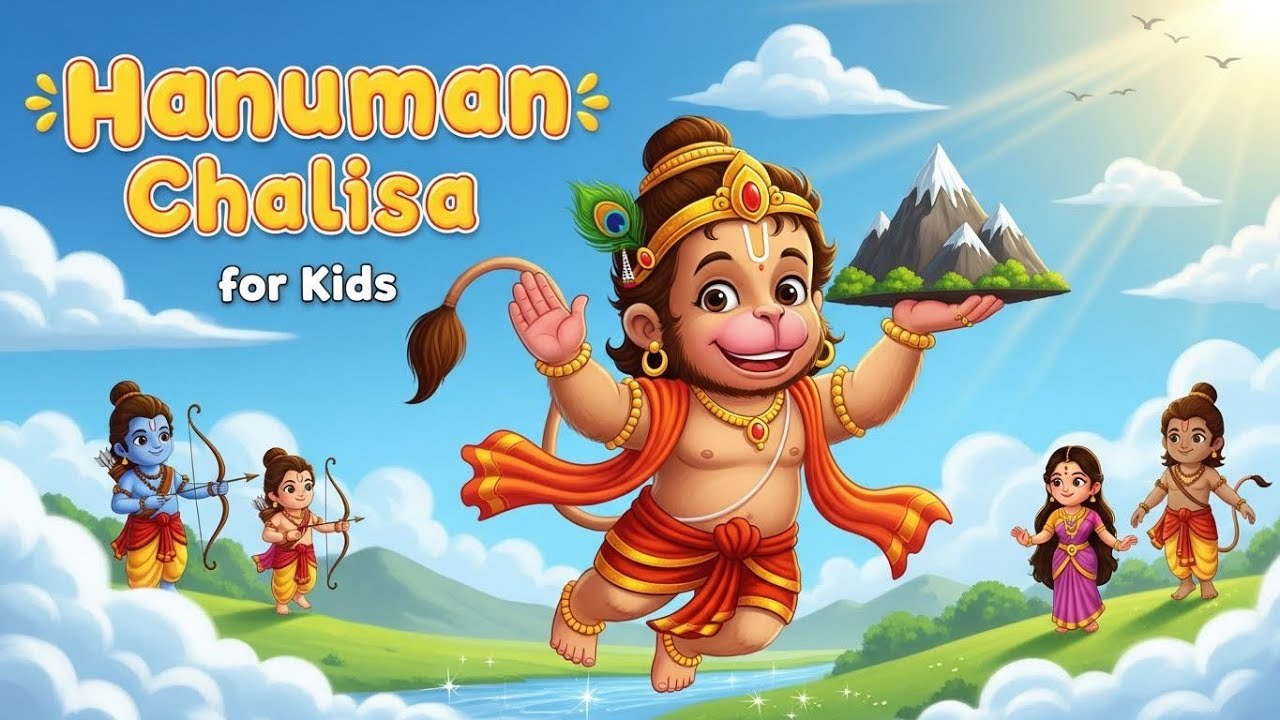 Listen everyday and stay away from bad energy @ Hanuman Chalisa for Kids