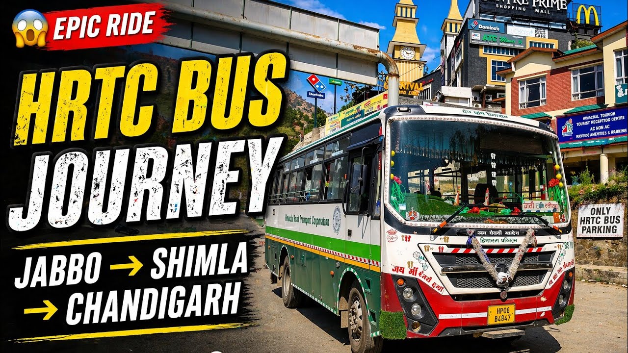 SHIMLA TO CHANDIGARH HRTC BUS JOURNEY VLOG || Jabo - Chandigarh HRTC ||