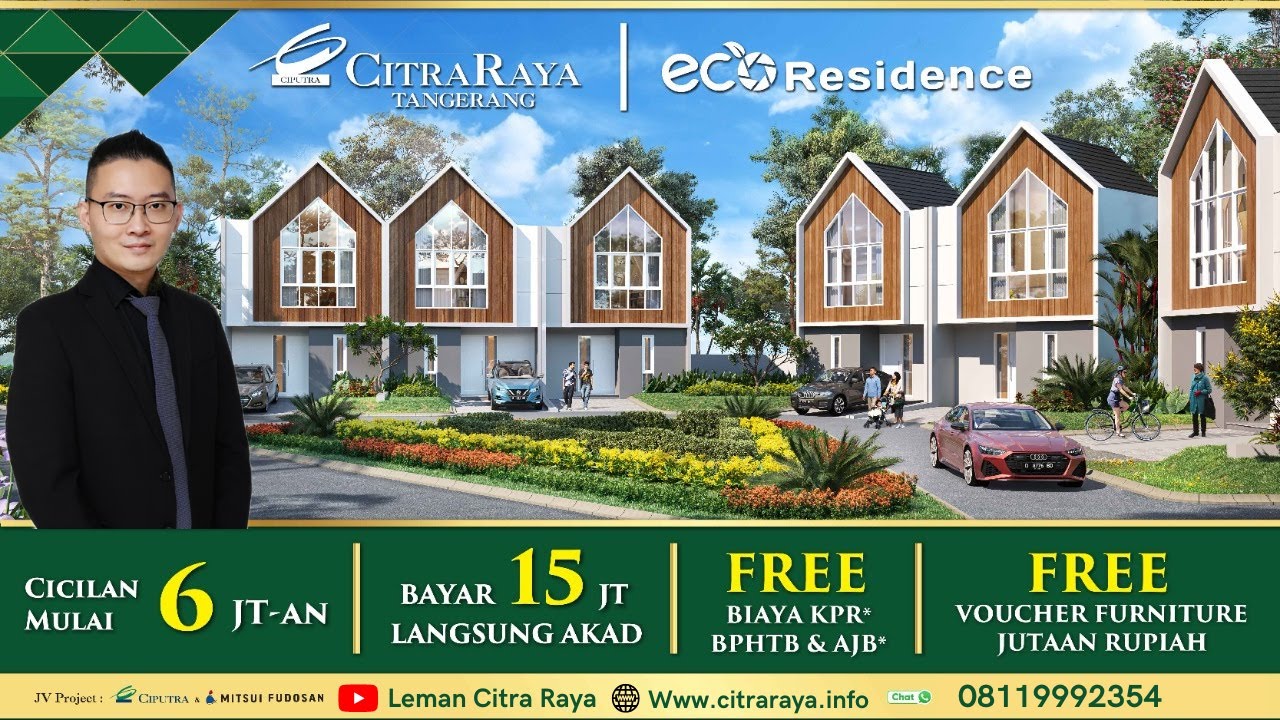 RUMAH RASA ISTANA CLUSTER NEW ECO RESIDENCE DI KAWASAN PREMIUM ECOPOLIS CITRA RAYA