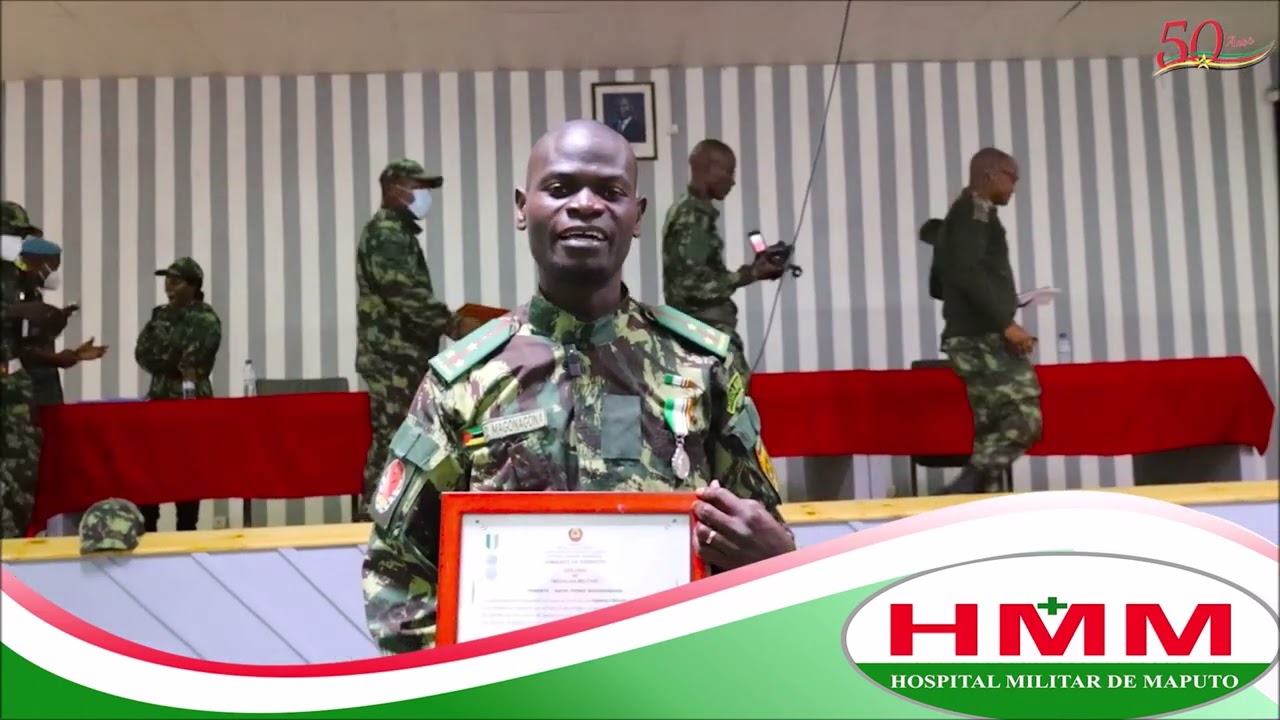 David Magonagona Galardoado no Hospital Militar de Maputo