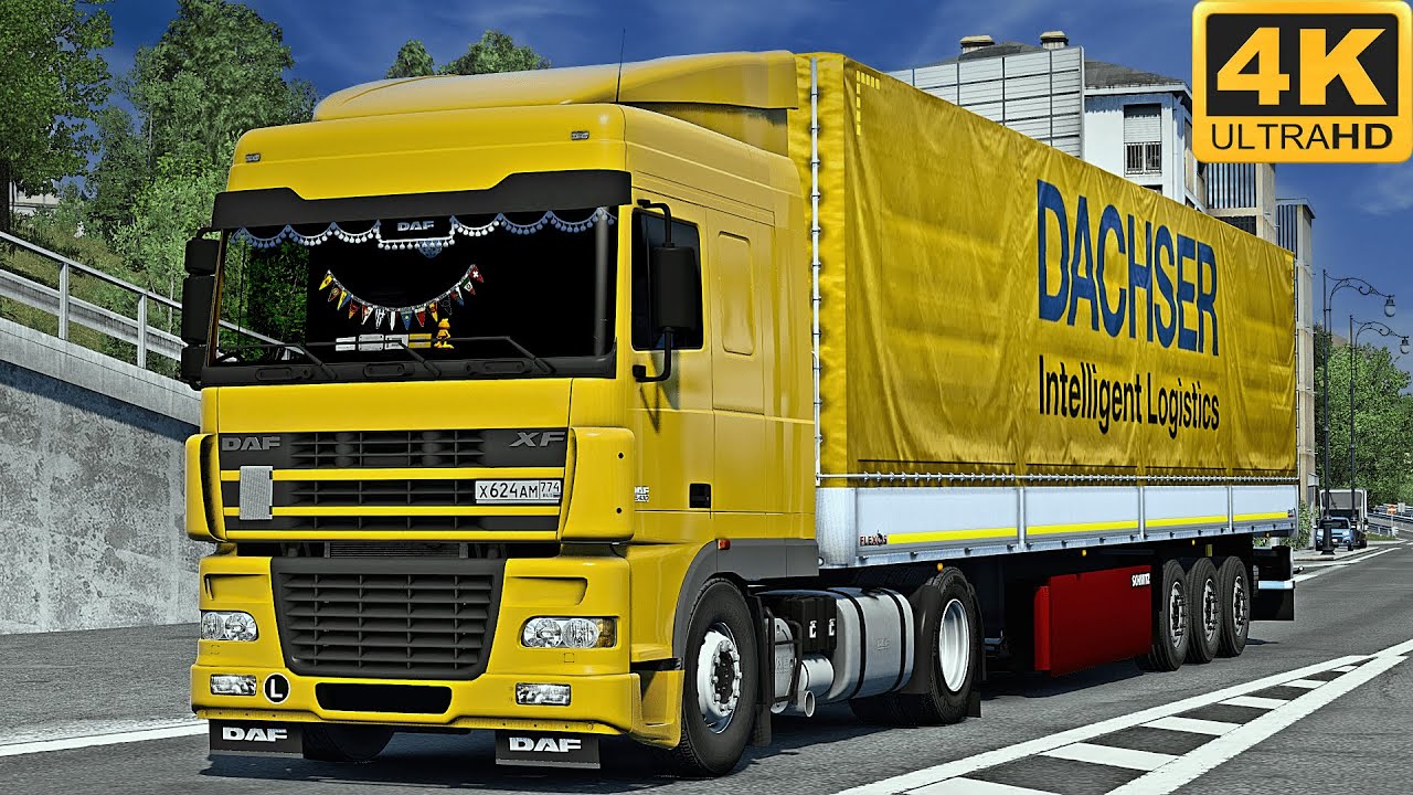 4K | ETS2 1.44 | Promods | DAF XF95 | Mrągowo 🇵🇱 󠁧󠁢󠁳󠁣 - Elbląg 🇵🇱