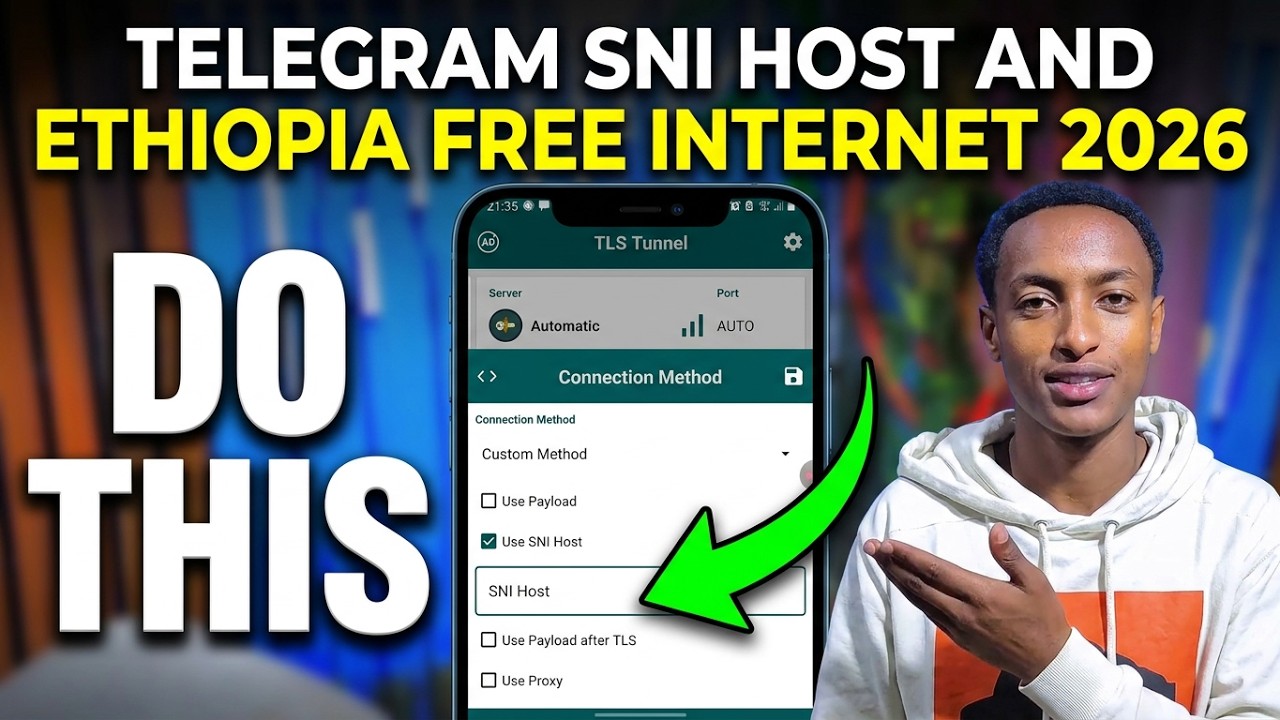 TELEGRAM SNI HOST AND ETHIOPIA FREE INTERNET 2026