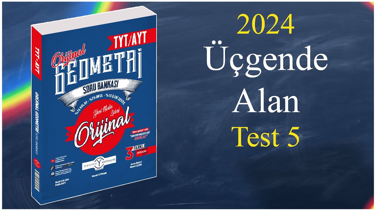 Üçgende Alan Test 5 - Orijinal geometri soru bankası çözümleri