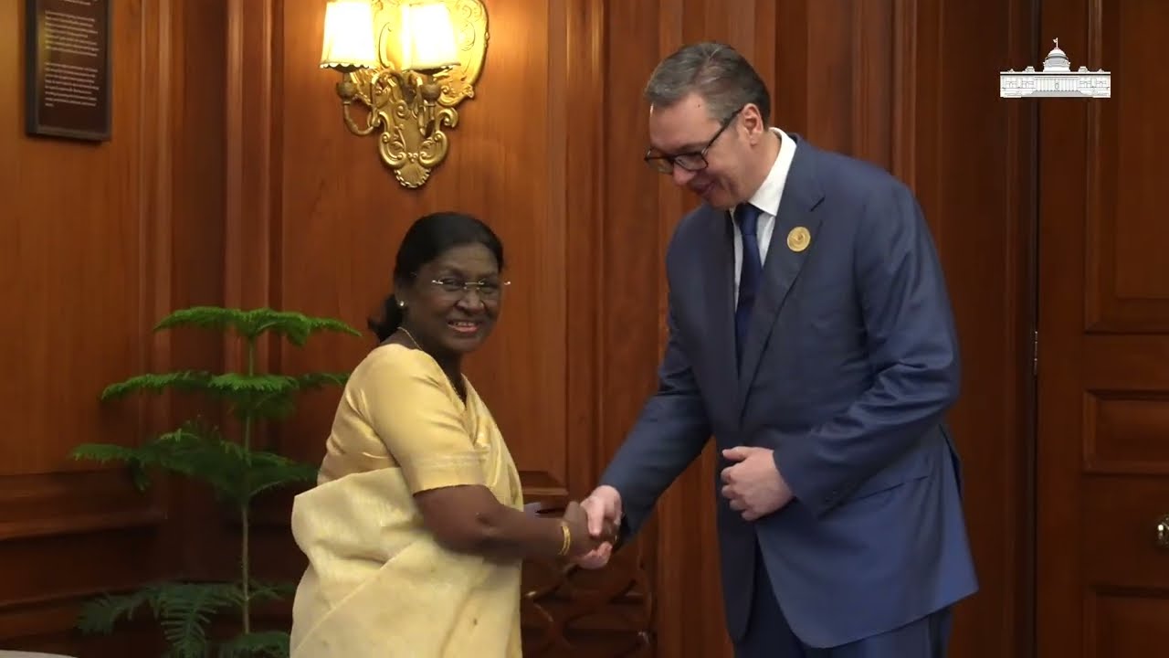 President of the Republic of Serbia Mr Aleksandar Vučić met President Droupadi Murmu