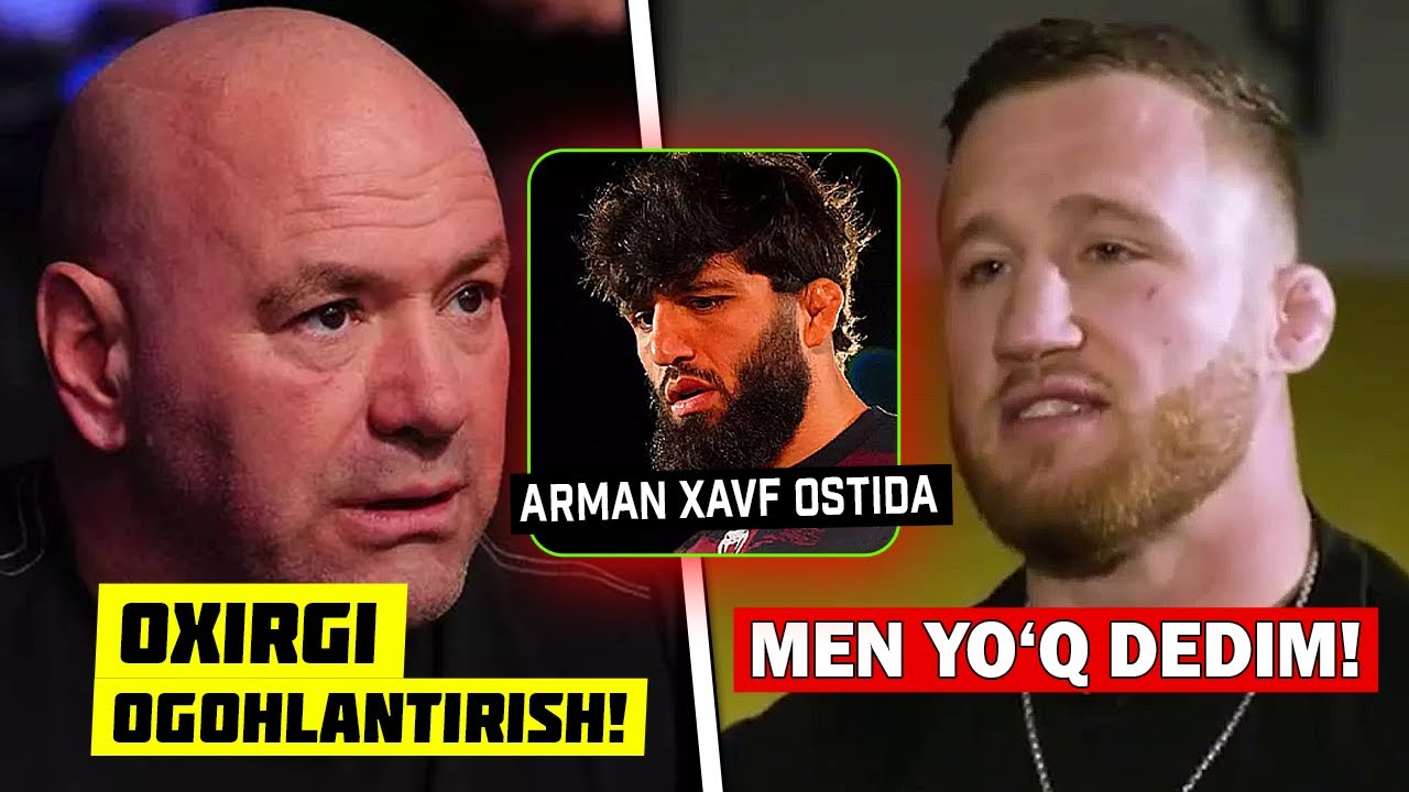 DANA UVAYT ARMAN SARUKYANNI OGOHLANTIRDI! UFC’DAN HAYDALISHI MUMKIN  GEDJI TOPURIYAGA YO‘Q DEDI