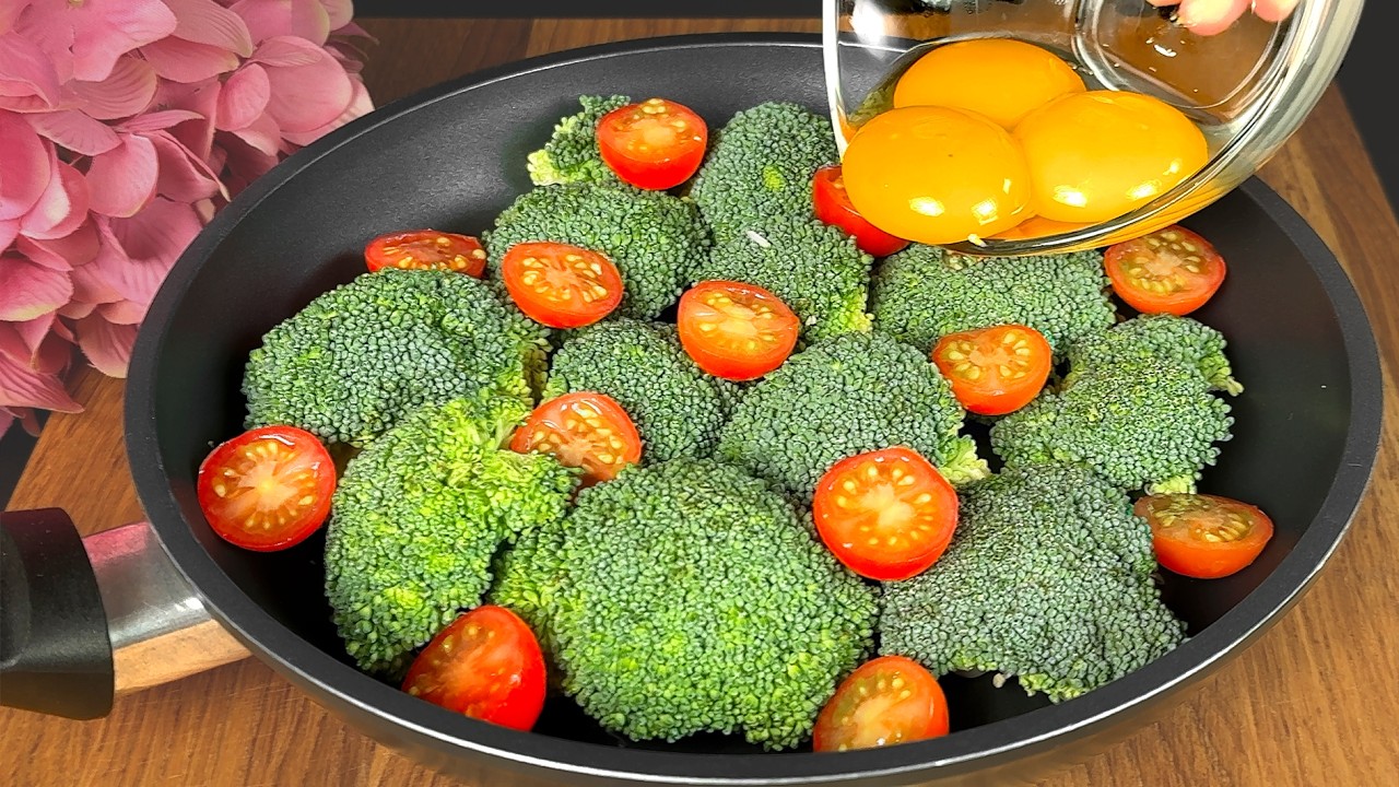 Es ist so lecker! Brokkoli, Tomaten mit Eiern ist besser als Pizza!
