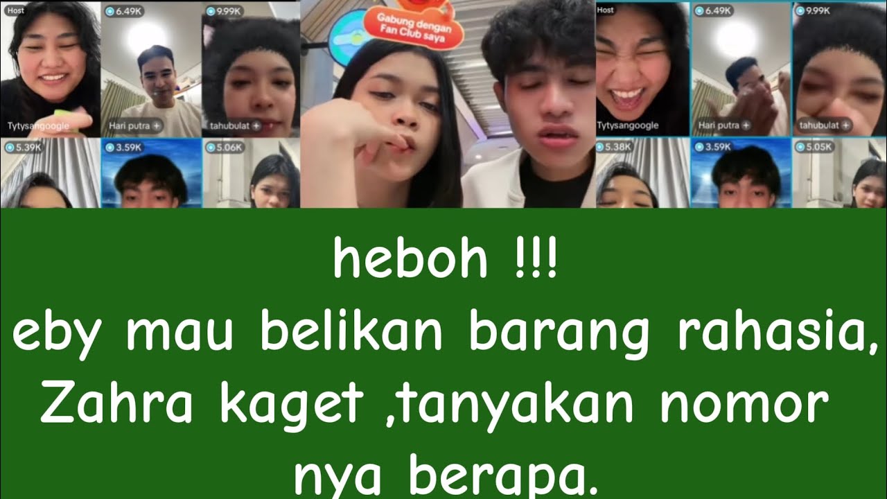 Heboh!! Eby mau belikan barang rahasia, Zahra kaget tanyakan nomor nya berapa!!