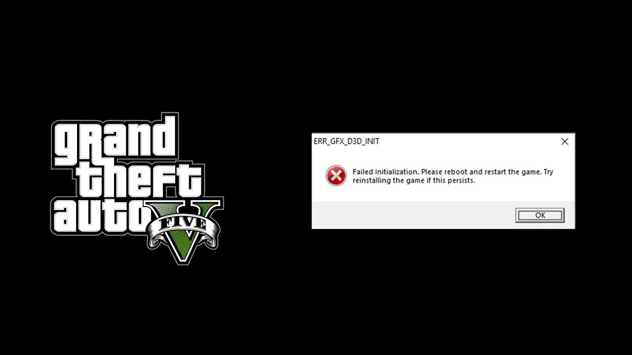 Как исправить ошибку ERR_GFX_D3D_INIT в GTA 5 / ВЫЛЕТАЕТ ГТА 5 С ОШИБКОЙ НА РАБОЧИЙ СТОЛ