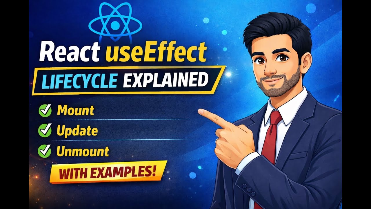 React useEffect Explained | Lifecycle Methods with Simple Examples | Telugu