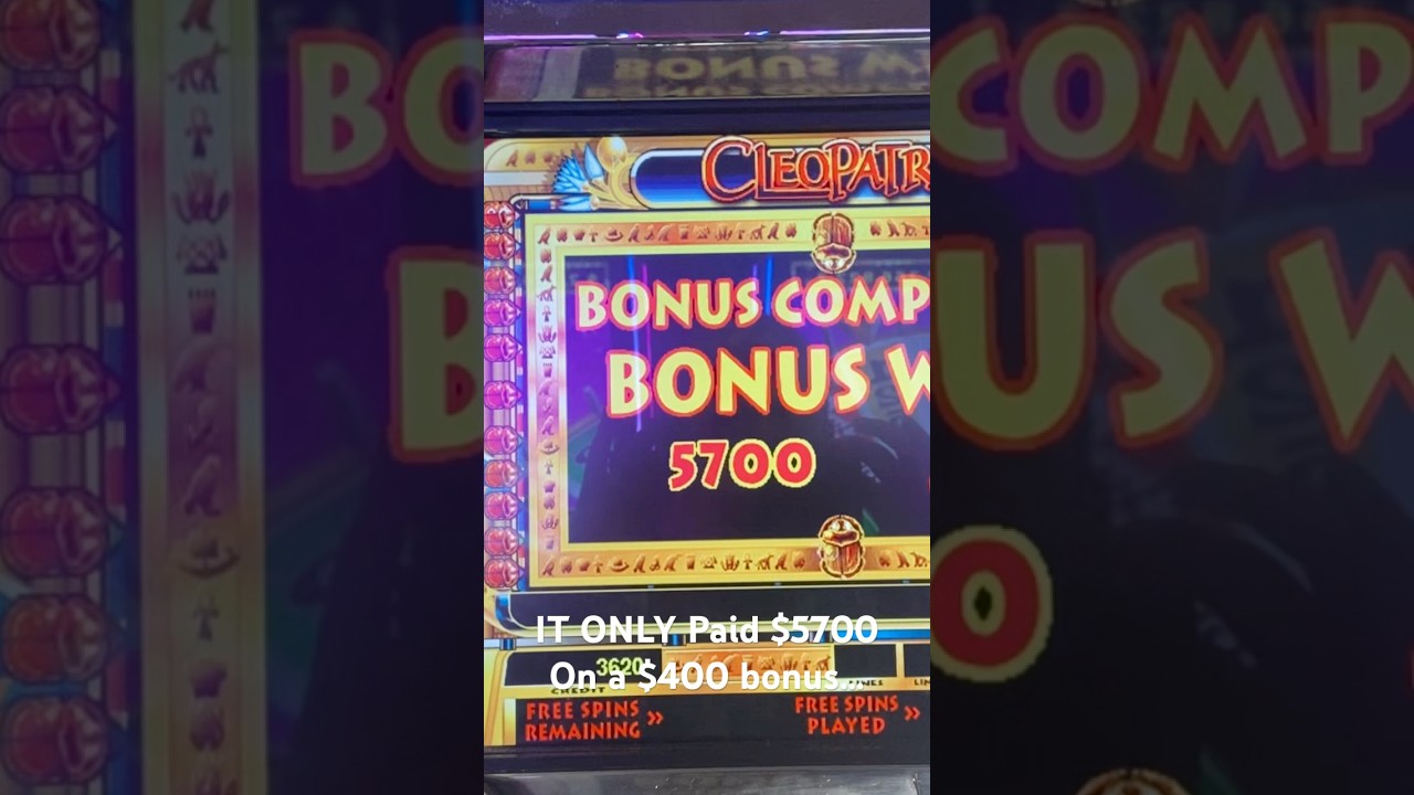 $40 Max Bet Bonus #cleopatra #slot #Casino