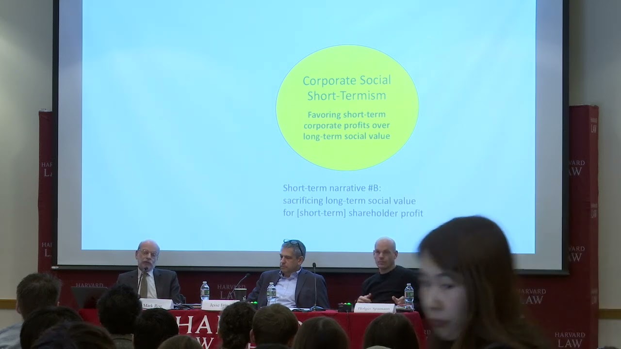 HLS Library Book Talk | Missing the Target: Why Stock-Market Short-Termism Is Not the Problem