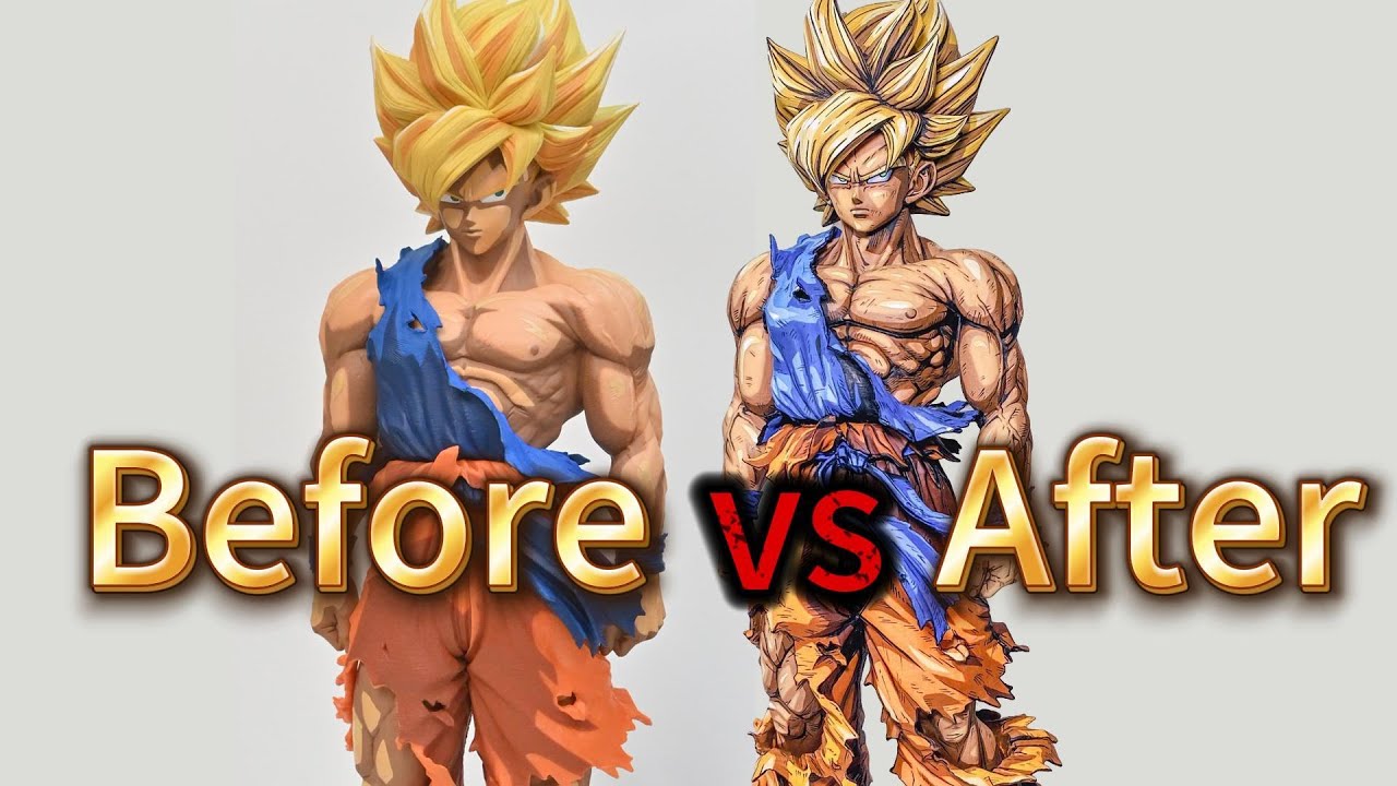 Перекраска фигуры в стиле GOKU CEL SHADING 🎨 | Урок по перекраске фигуры (индивидуальная окраска ...