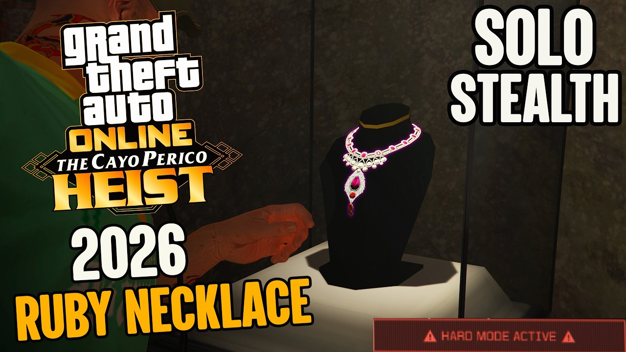 GTA Online Cayo Perico Heist - Ruby Necklace Stealth SOLO Hard Mode Elite *2026*