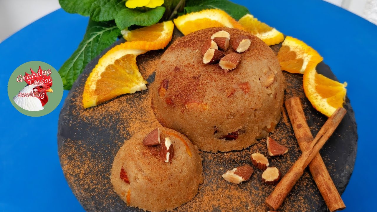 Халвас - греческий пирог из манной крупы с медом и миндалем