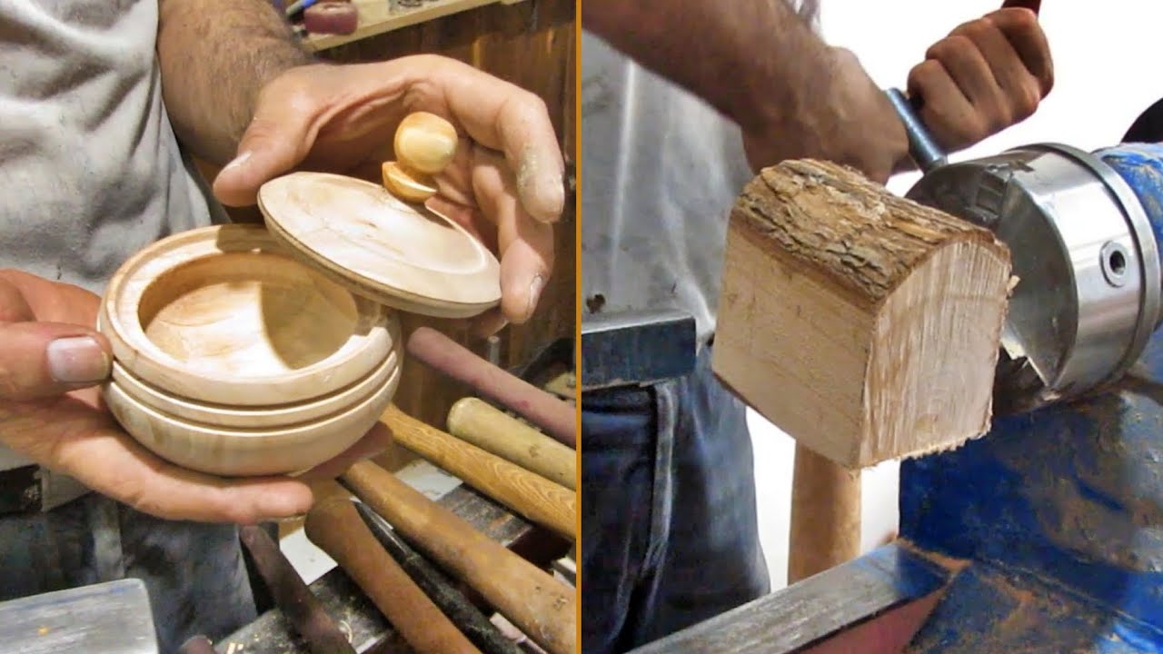 How To Make Wooden Sugar Bowl | Woodturning