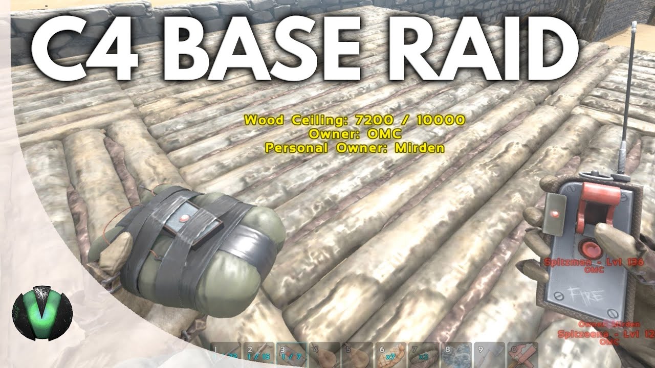 ARK Survival Evolved | THE PURGE | C4 BASE RAID