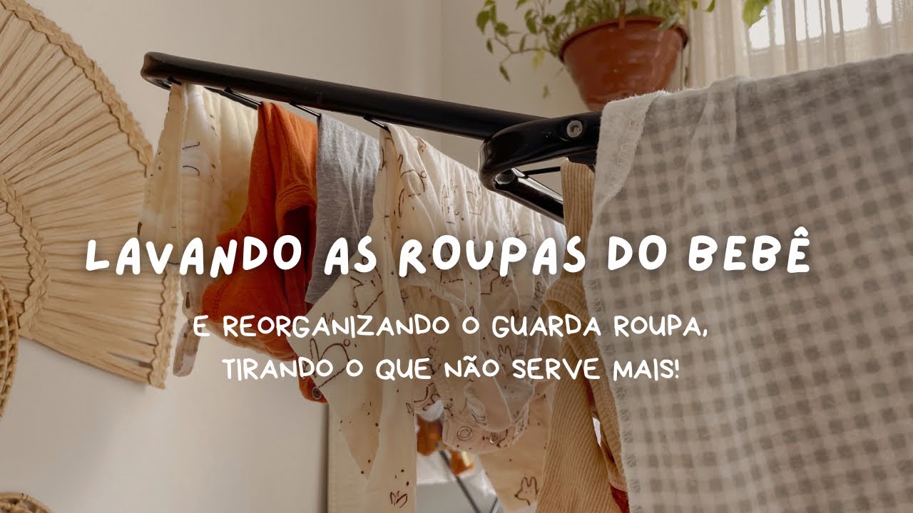 Lavando as roupas 🫧 🧺 | limpa das que não servem mais! E reorganizando o guarda roupa do bebê