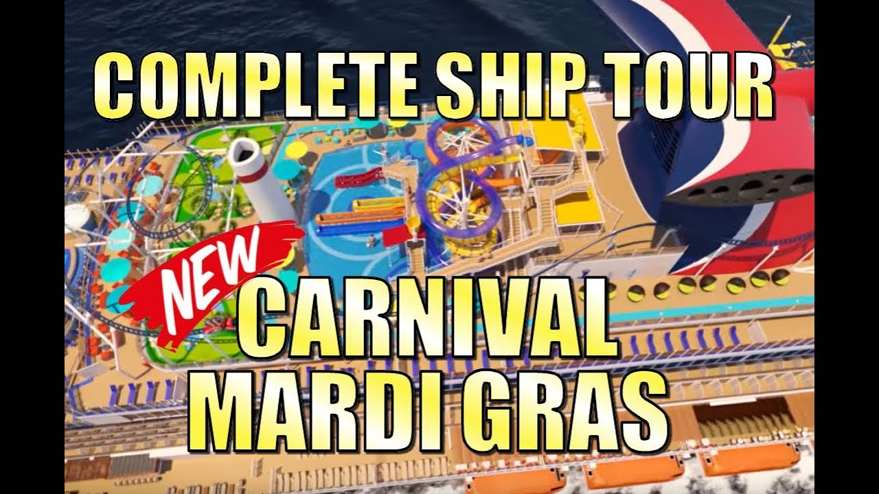 NEW! Carnival Mardi Gras - FULL SHIP TOUR - WOW!