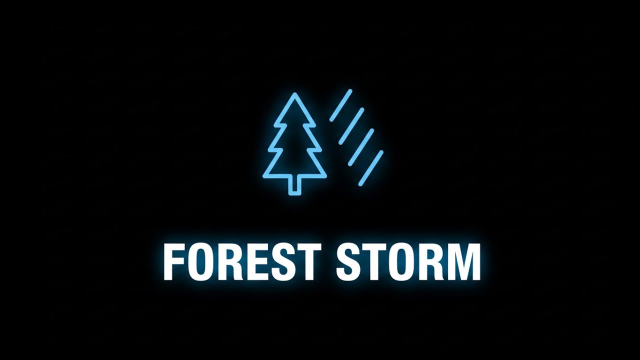 Forest Rainstorm & Wind Howling | Heavy Nature Rain | Black Screen Saver