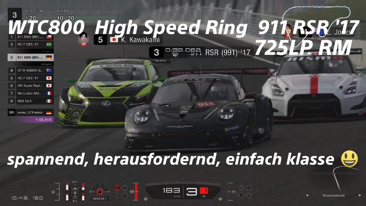 GT7 | WTC800 High Speed Ring | 725LP Setup RM | Porsche 911 RSR '17 | Weekly Challenge Feb '25