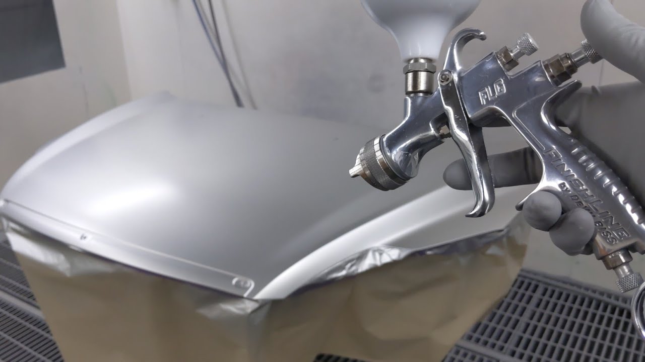 Spraying Silver Basecoat With FLG5