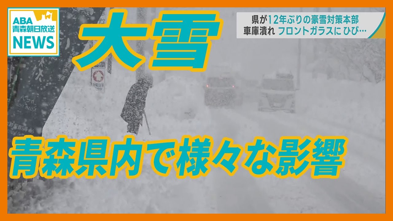 記録的な「大雪」　青森県内で様々な影響