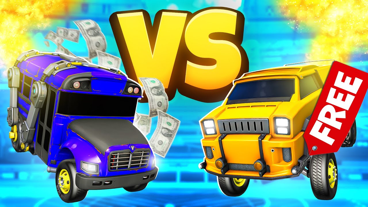 🚍 MERC vs BATTLE BUS 🚍 ДОНАТ vs FREE2PLAY ЧЕЛЛЕНДЖ в ROCKET LEAGUE
