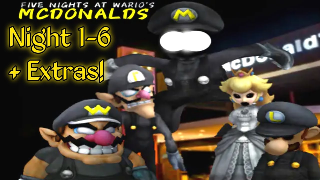 Five Nights at Wario's: McDonalds V2.0 Gameplay | Night 1-6 + Extras!