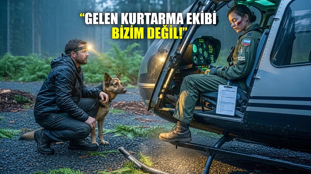 “Adam ve köpeği helikopterde yaralı subayı buldu.”