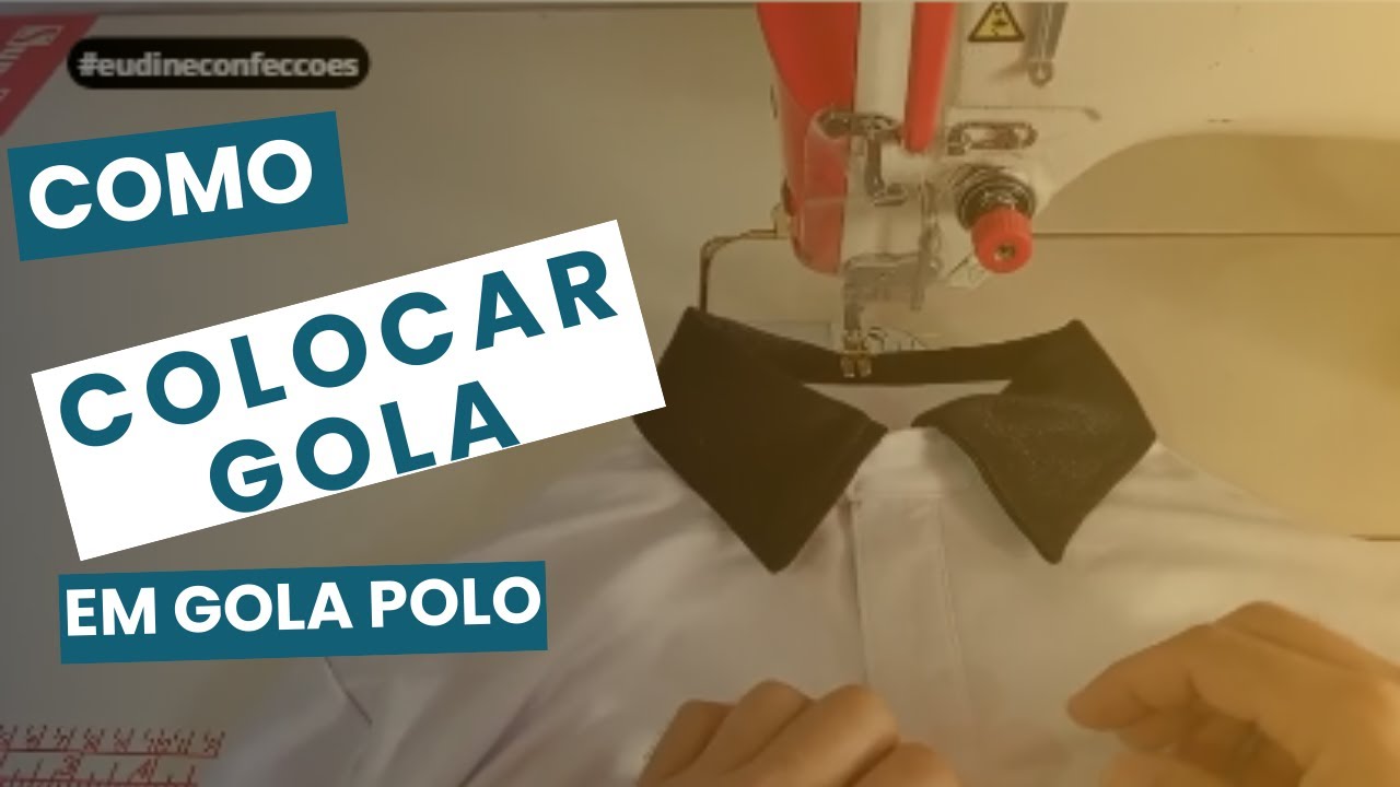 Maquina reta ! Como colocar gola em camiseta gola polo ,dicas de costura.