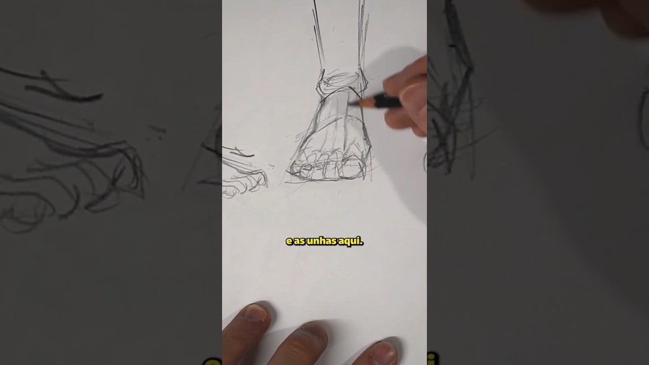 Como desenhar o P&eacute; de frente #desenho #desenhar #quadrinhos