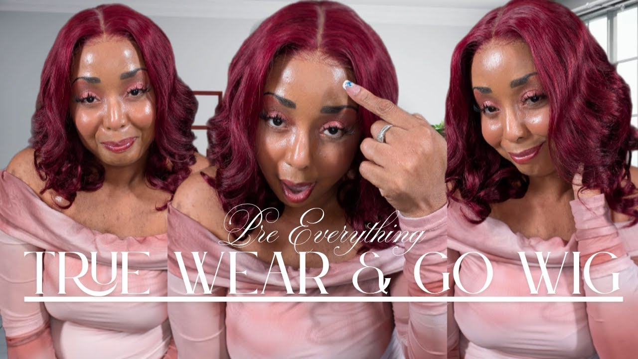 No sprays needed! Colored glueless wig install | PRE EVERYTHING Tinashe hair review
