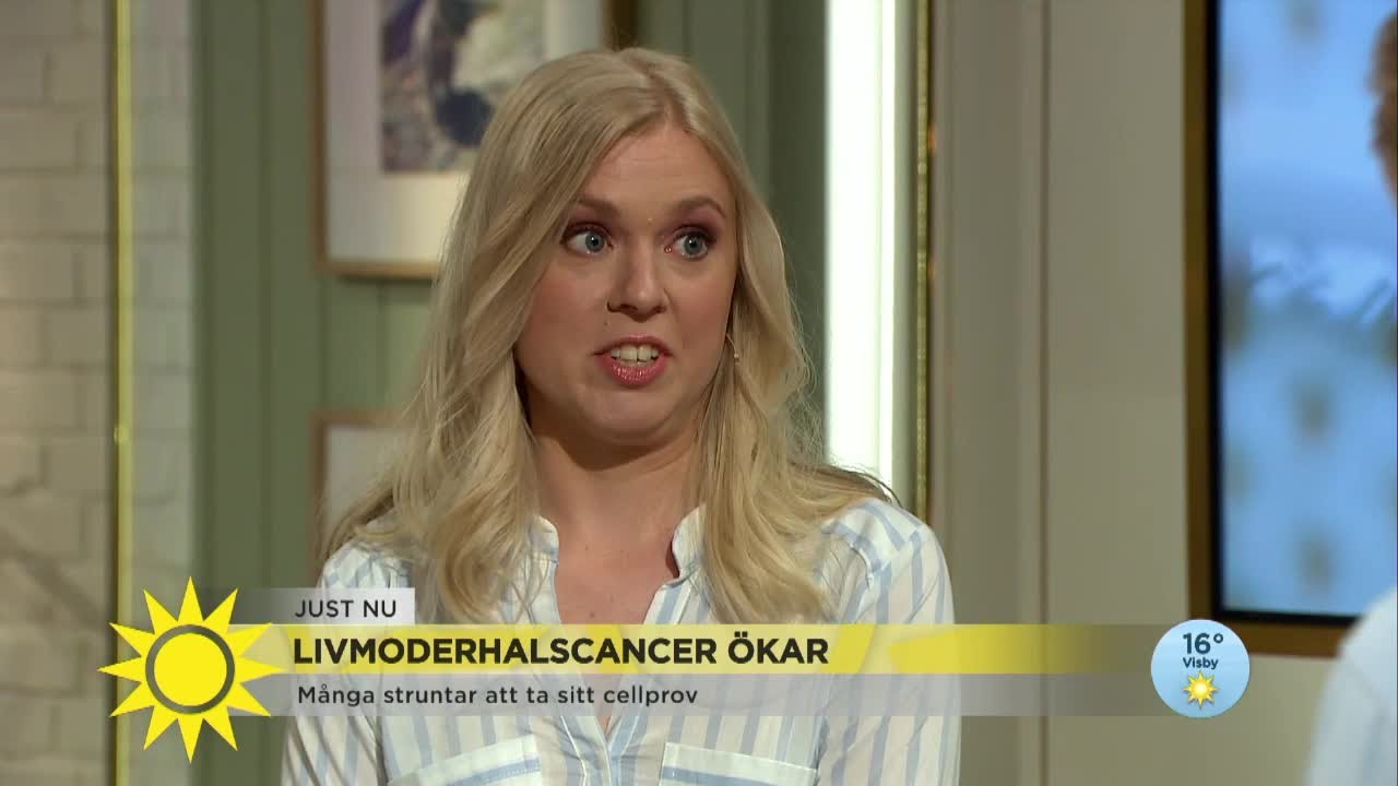 Hon fick livmoderhalscancer som 23-åring – vill uppmana alla att ta sitt cellprov - Nyhetsmorgon (T